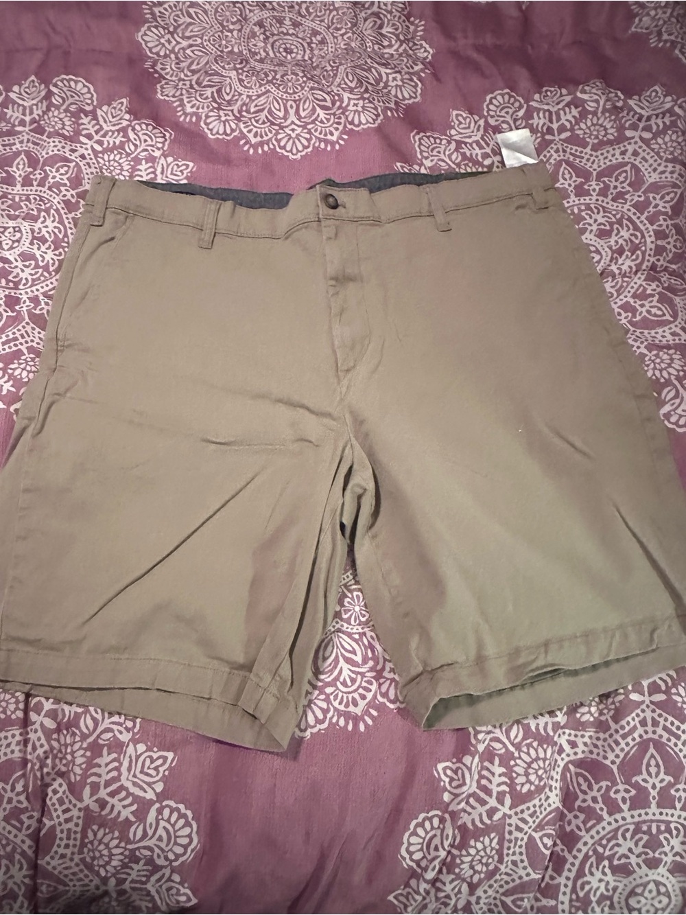 Nautica Men's Flat Front Shorts in Khaki